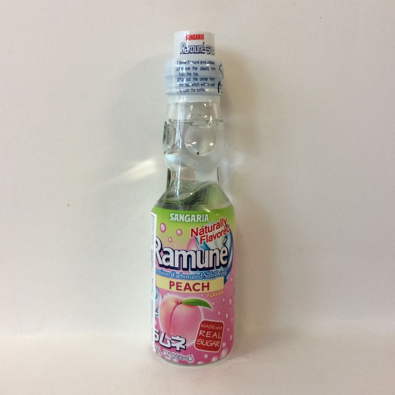 Sangaria Ramune Marble Soft Drink Peach