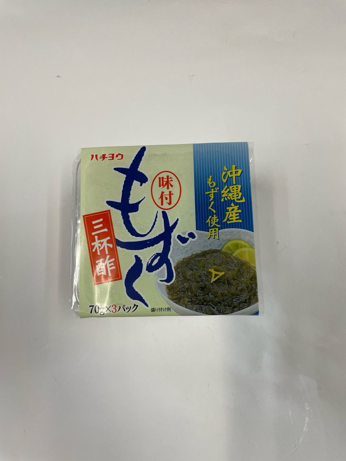 Hachiyo Mozuku Sanbaizu Seasoned Seaweed