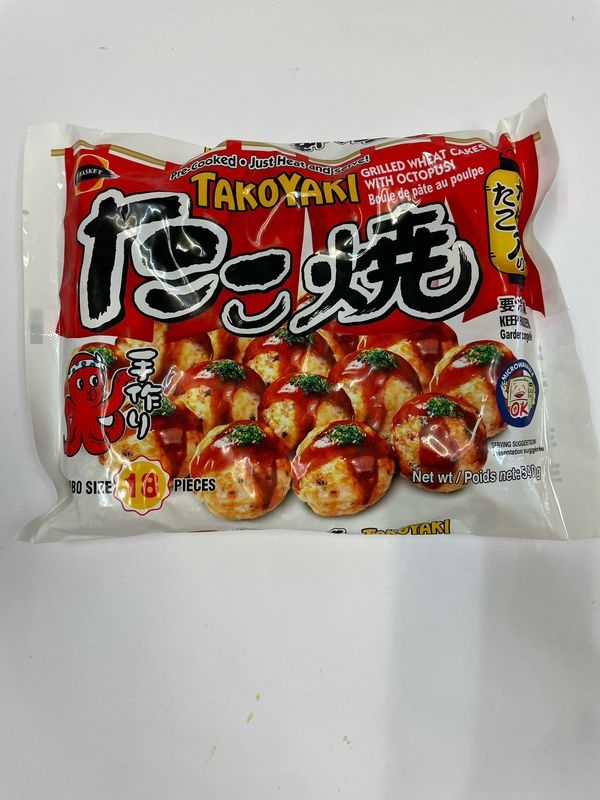 J-Basket Takoyaki Grilled Wheat Balls w/ Octopus, 18pc