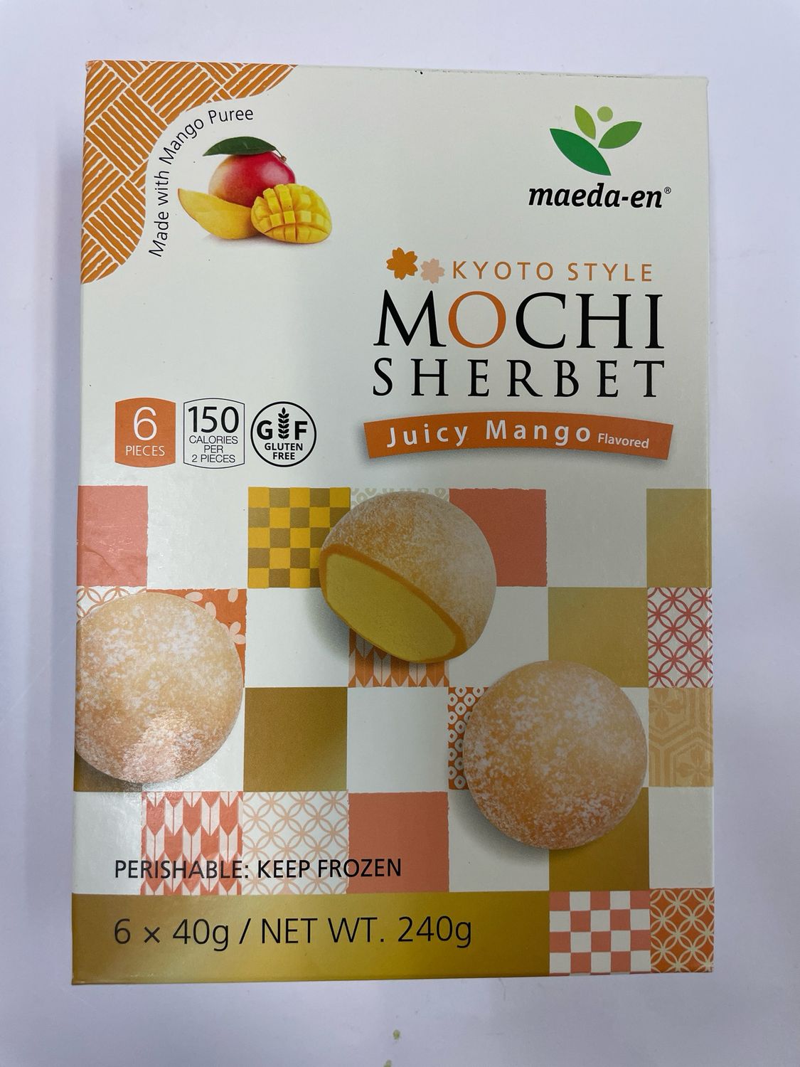 Maedaen Mochi Sherbet Mango (Gluten Free)