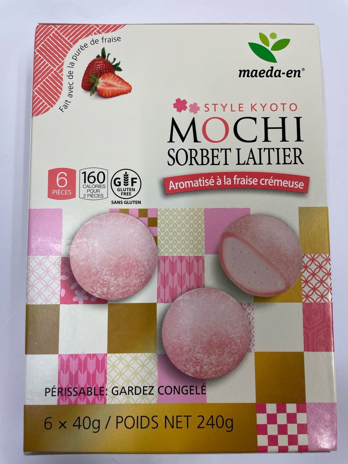 Maedaen Mochi Strawberry Sherbet (Gluten Free)