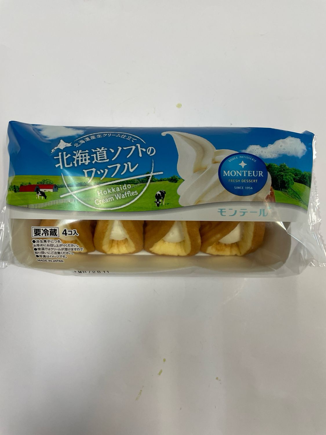 Monteur Waffle Hokkaido Cream 4pc