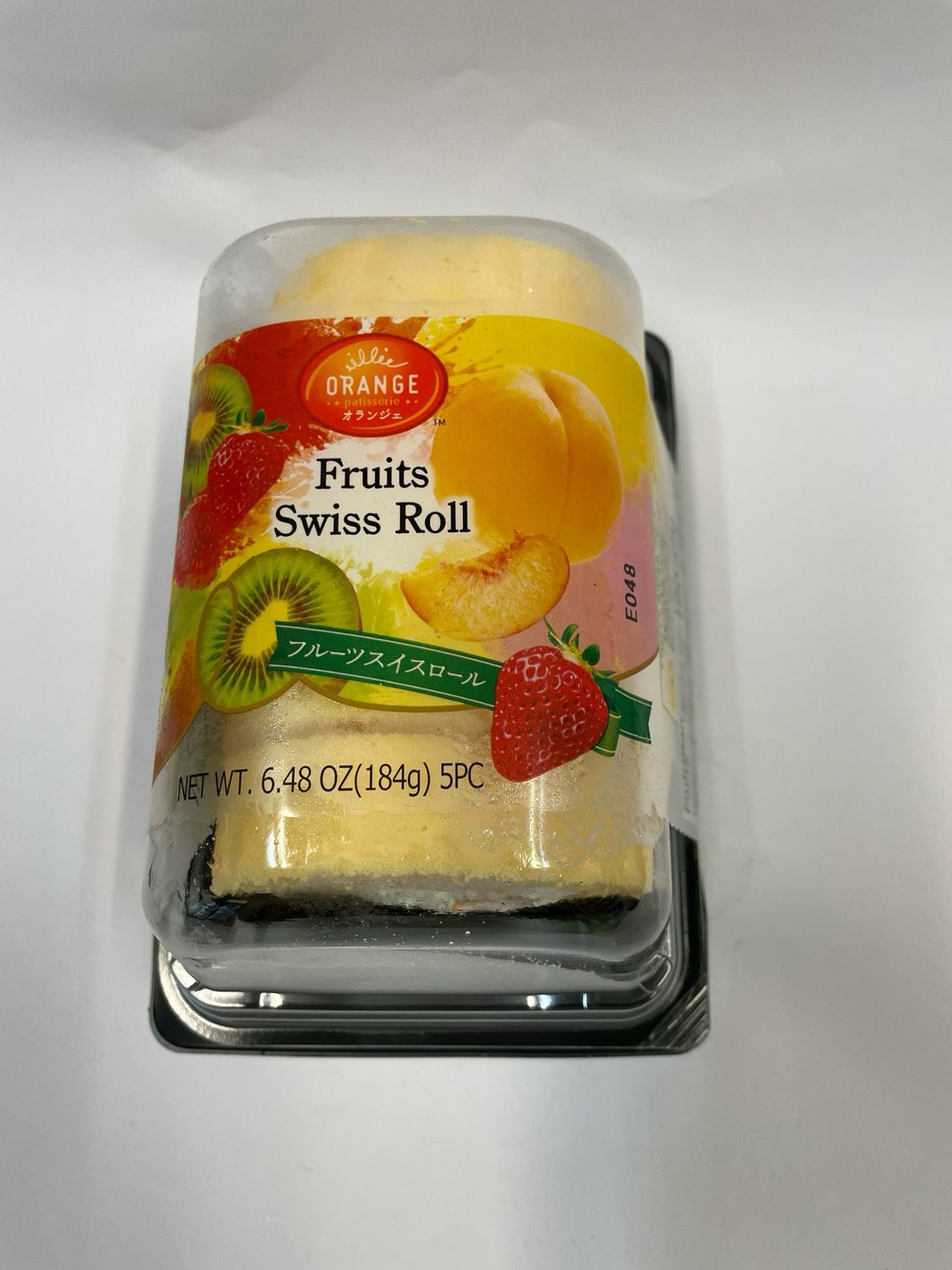 Orange Roll Cake Fruit Swiss Frozen 5pc