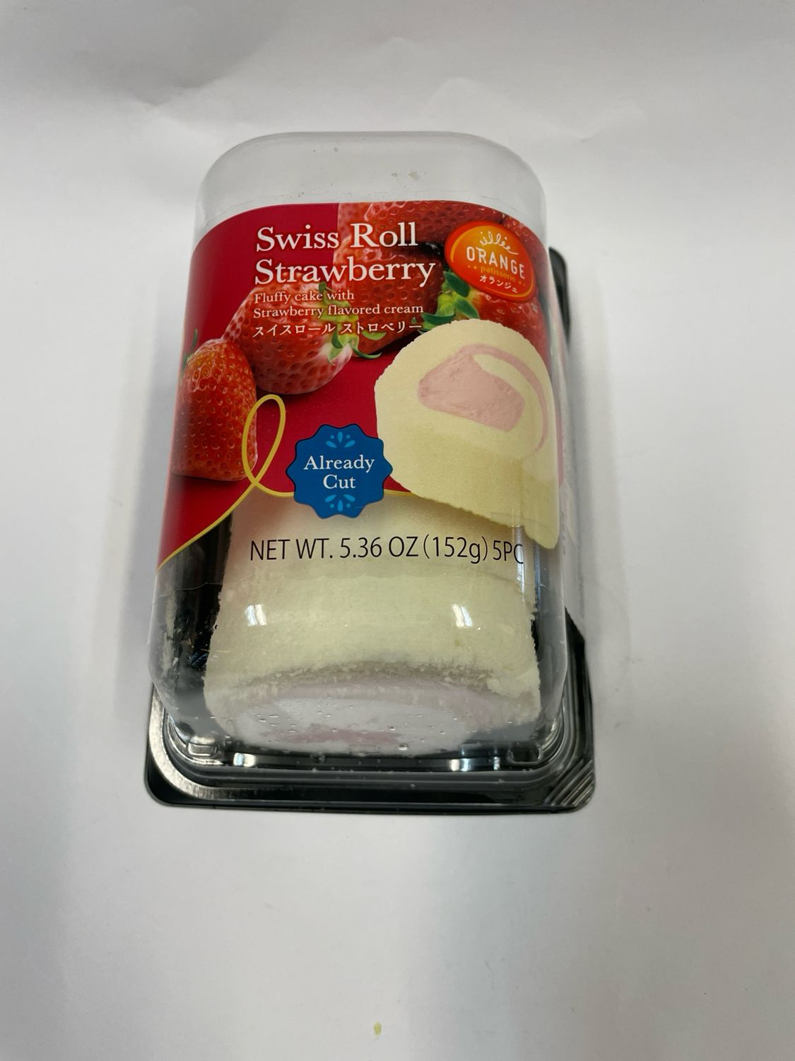 Orange Roll Cake Strawberry Frozen 5pc