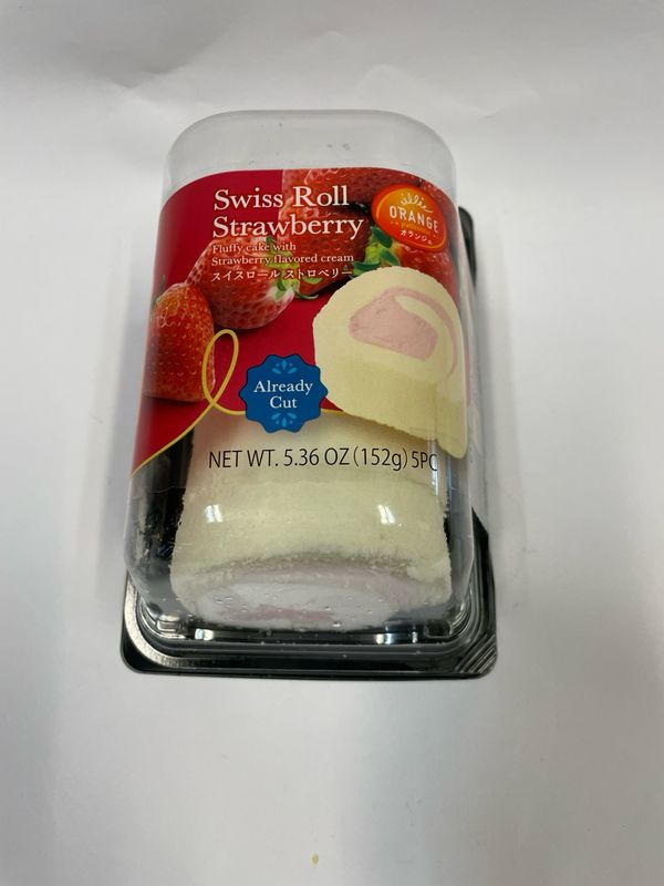 Orange Roll Cake Strawberry Frozen 5pc