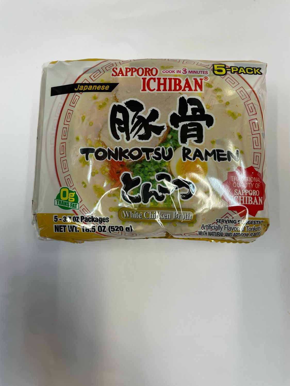 Sapporo Ichiban Ramen 5-Pack Tonkotsu