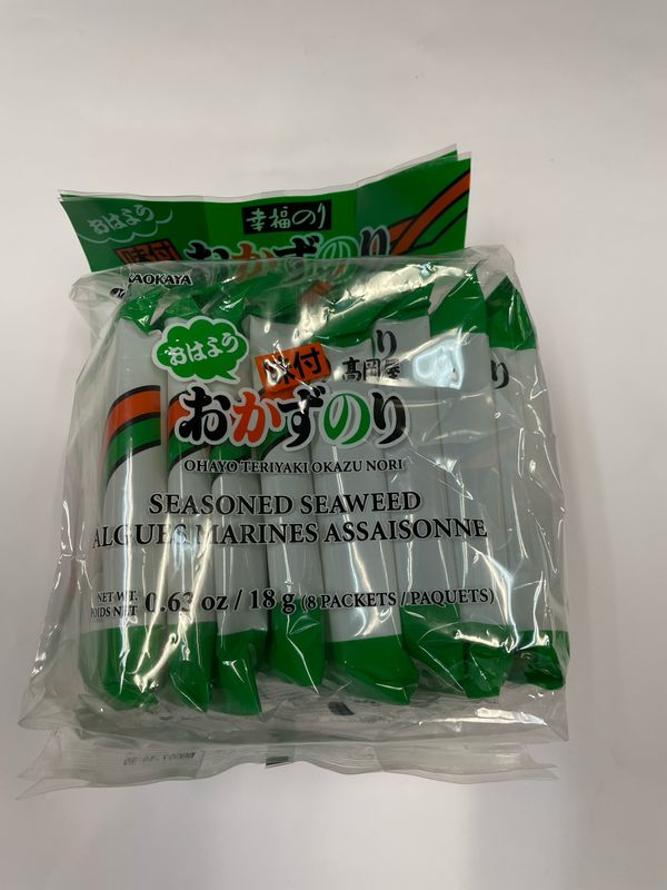 Takaokaya Okazunori Seasoned Seaweed 8pk