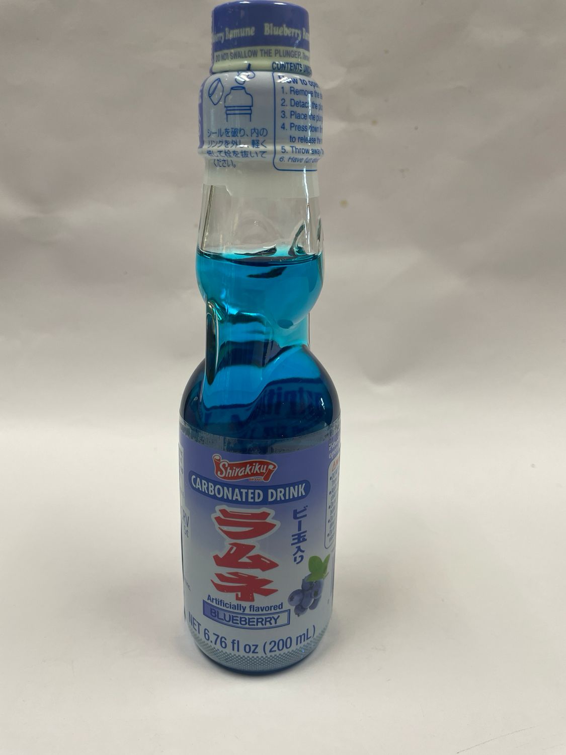Shirakiku Ramune Marble Soft Drink Blueberry