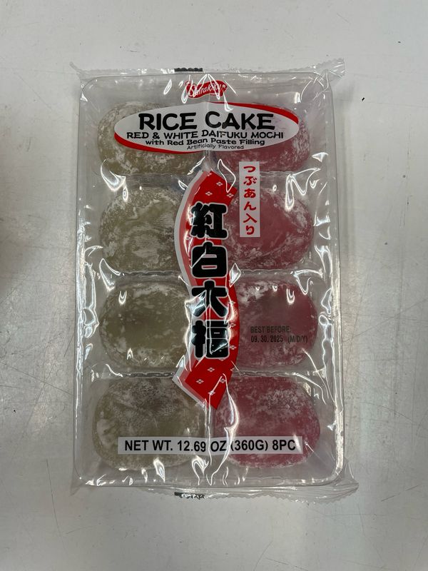 Shirakiku Daifuku Mochi Rice Cake -Red &amp; White