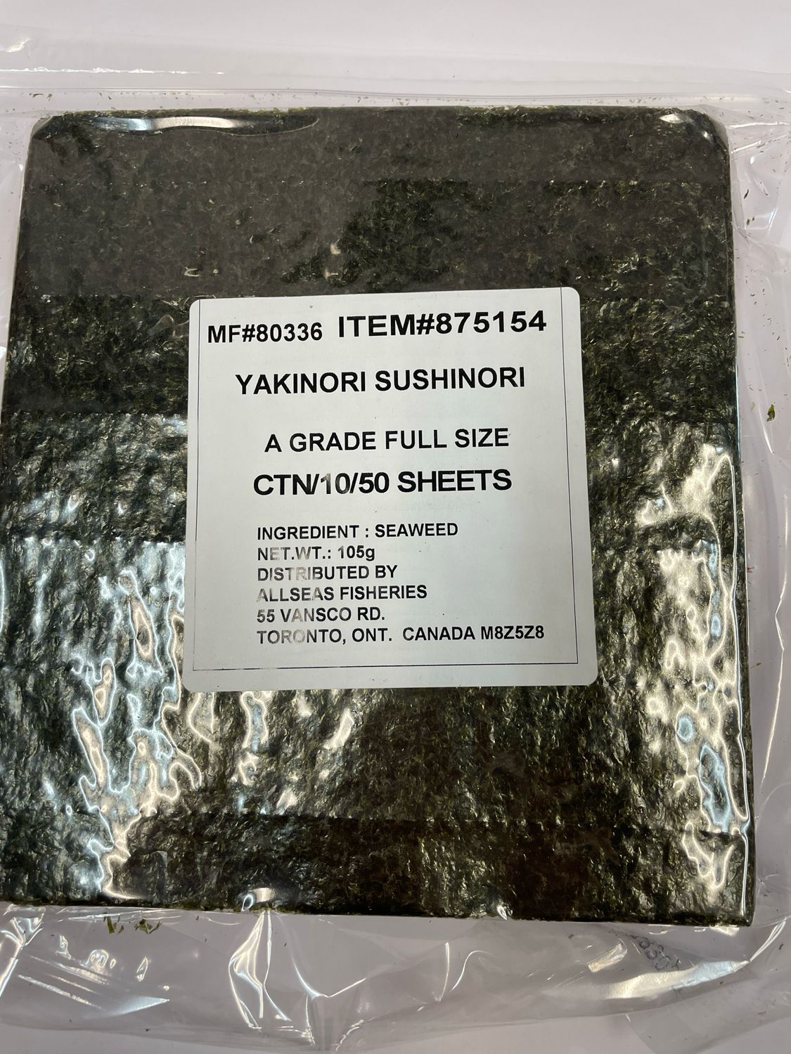 Sushi Nori Seaweed A Grade Full Size 50 sheets