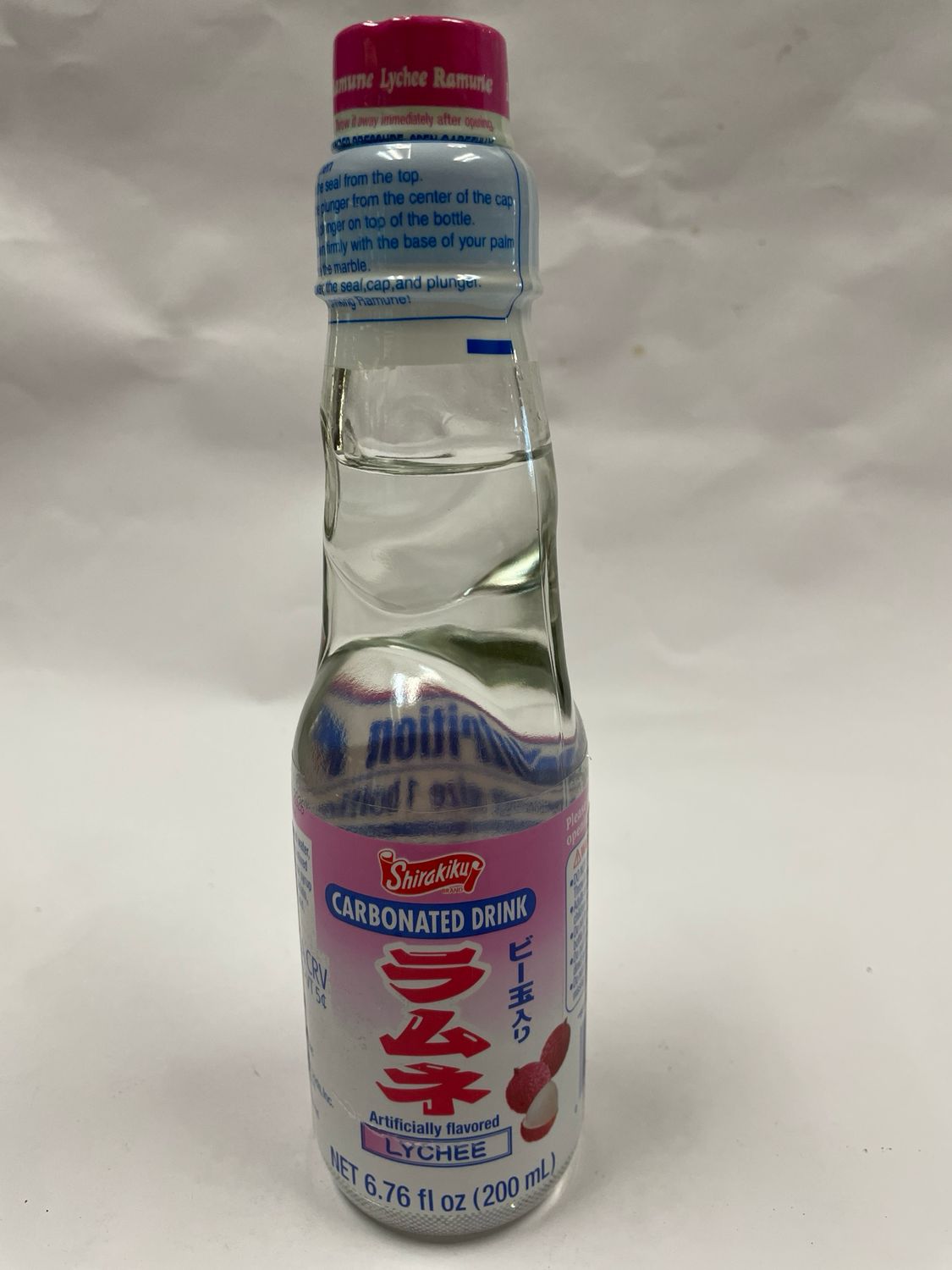 Shirakiku Ramune Marble Soft Drink Lychee