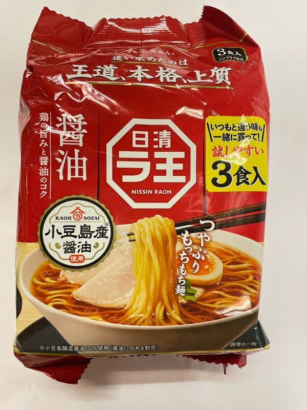 Nissin Rao Ramen Shoyu Instant Noodle Soy 3pk