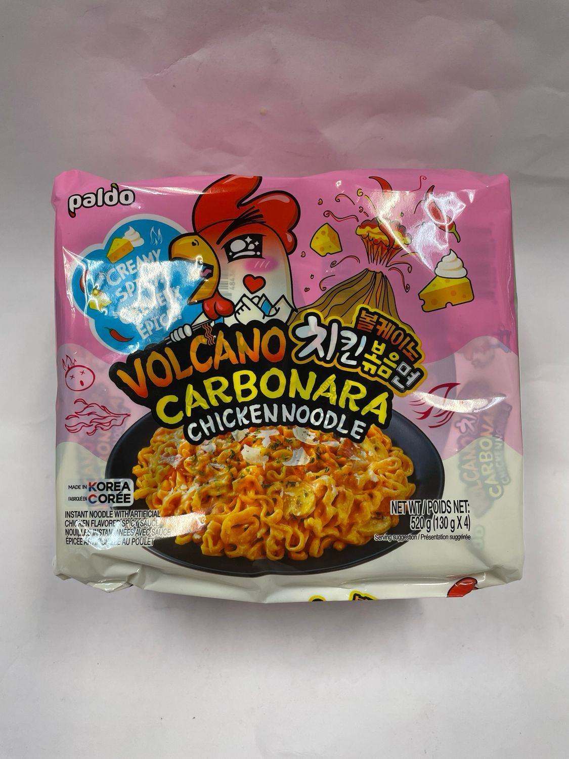 Paldo Volcano Carbonara Chicken Noodle ( 4 pack)
