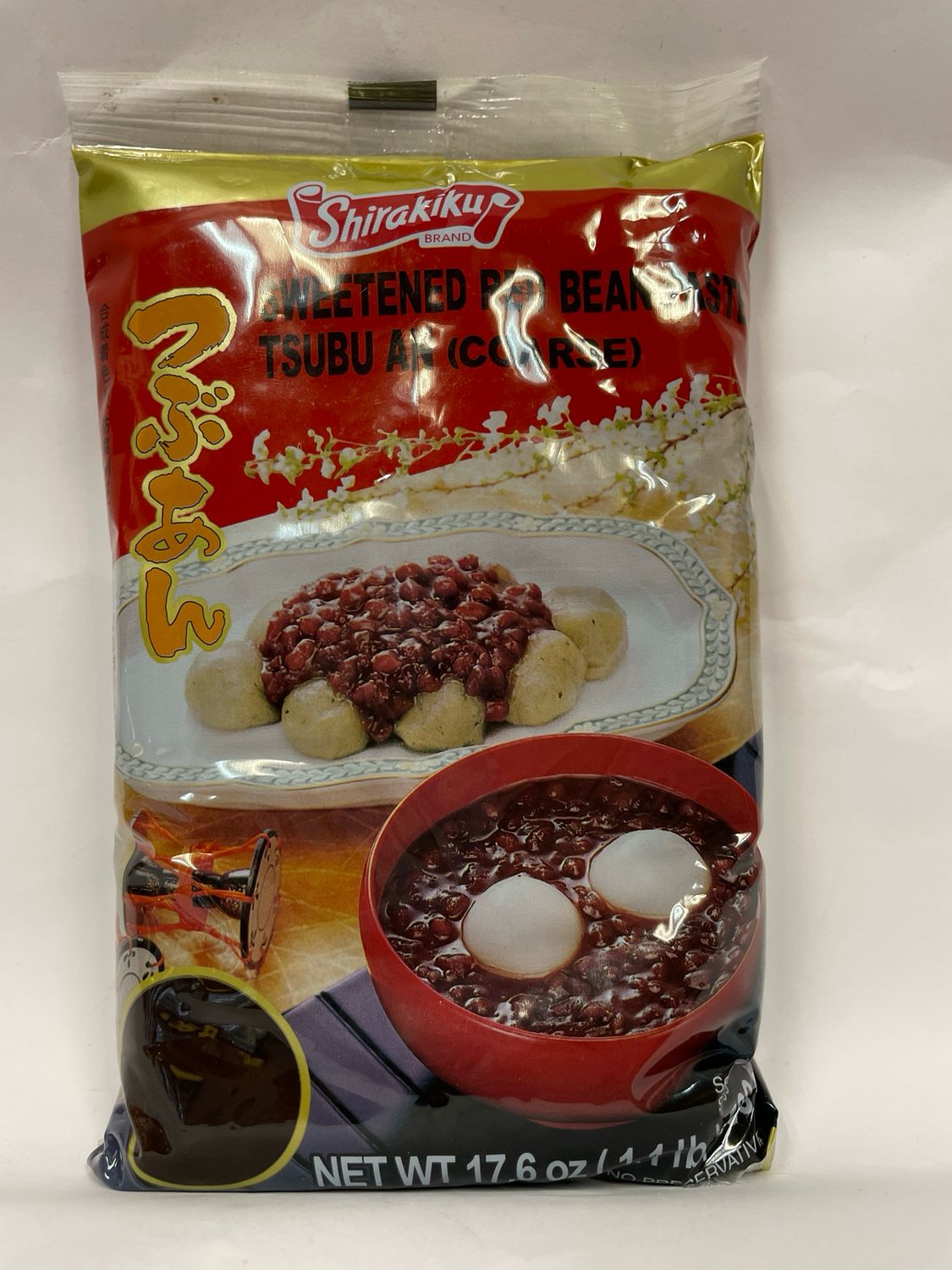 Shirakiku Tsubu An Sweet Red Bean Coarse Paste 500g