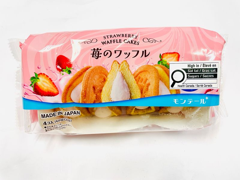 Monteur Waffle Cake Strawberry 4pc