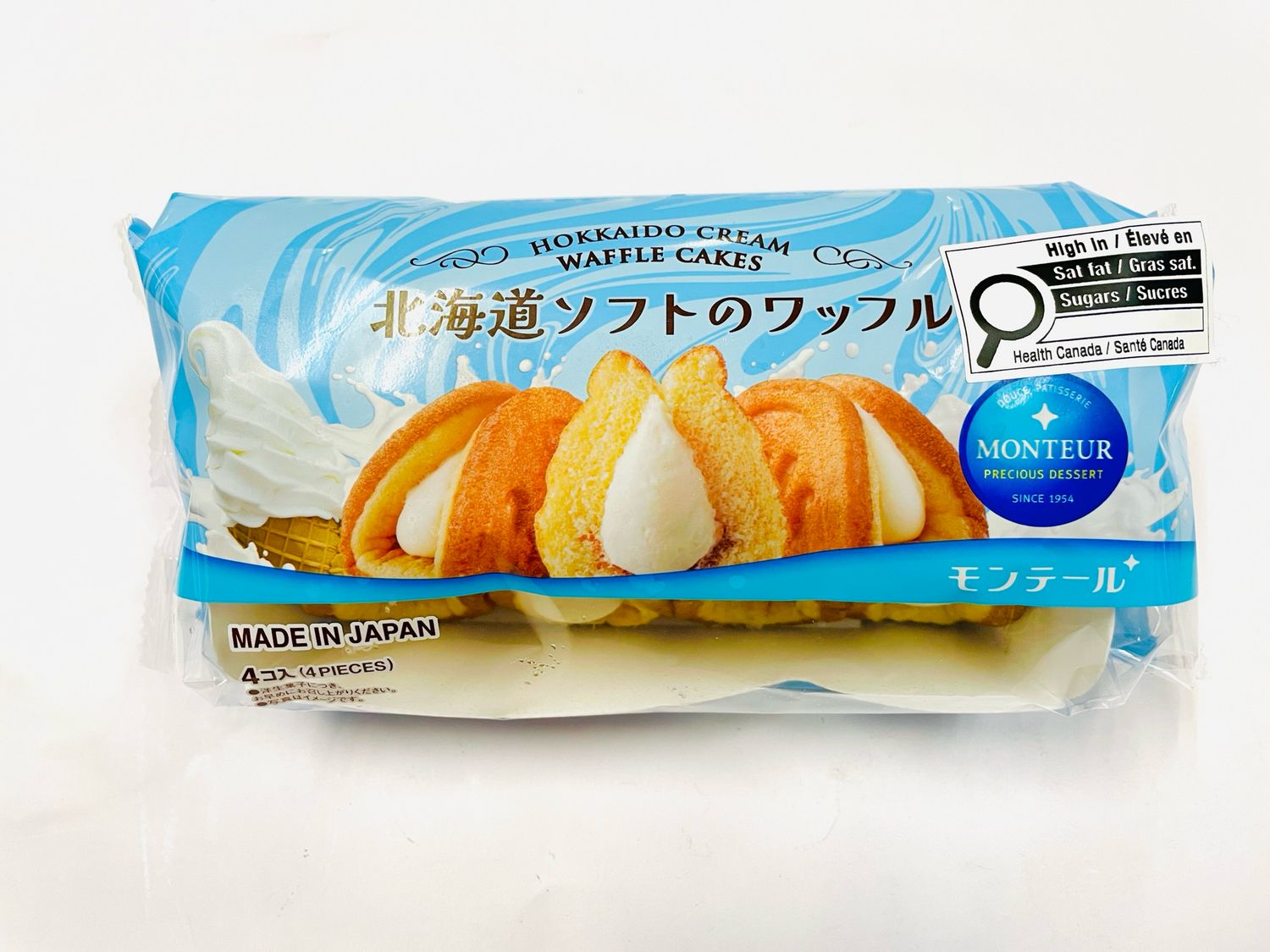 Monteur Waffle Hokkaido Cream 4pc