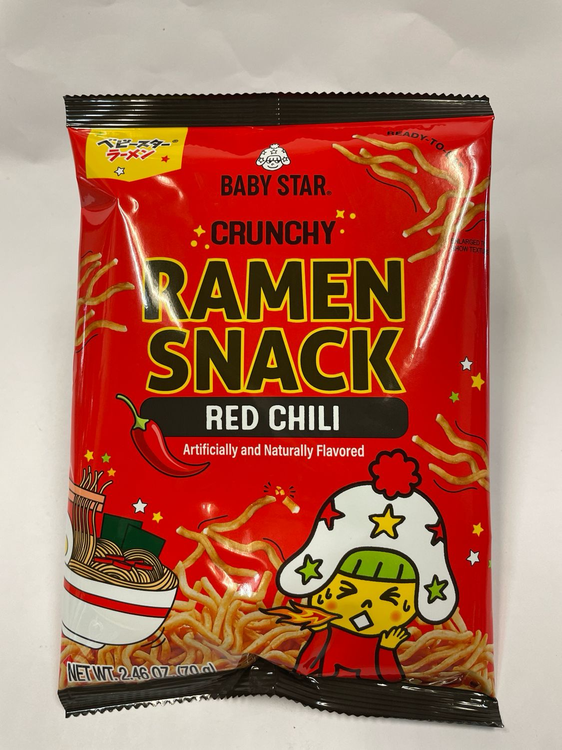 Baby Star Crunchy Ramen Snack Red Chili  (70g)