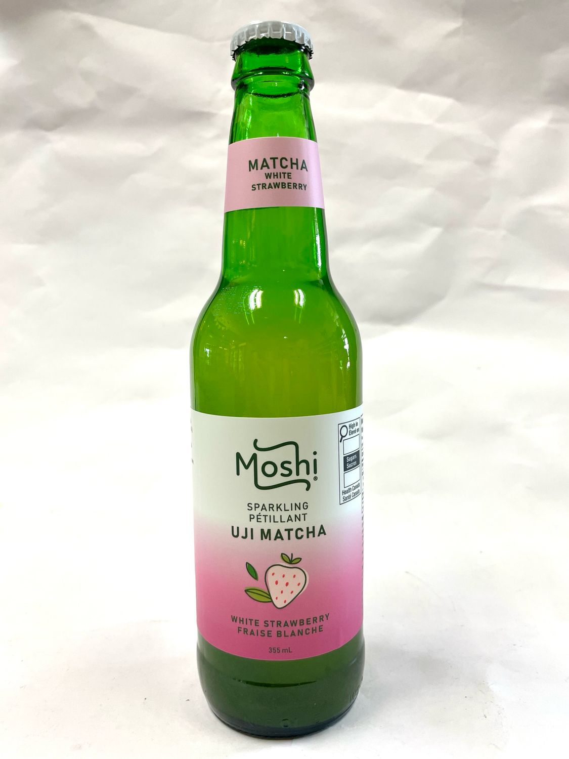 Moshi Sparkling Uji Matcha with White Strawberry 355ml