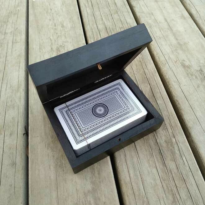 Black Timber Box of Cards