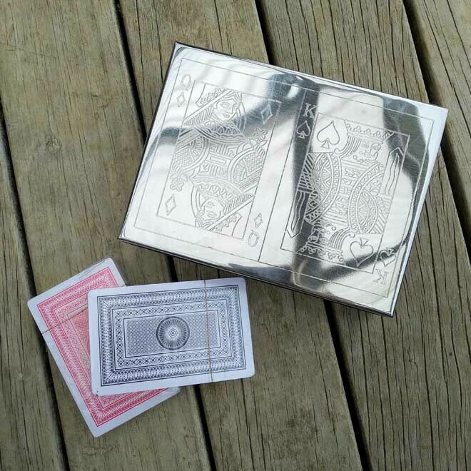 Black Timber Box Of Cards x2
