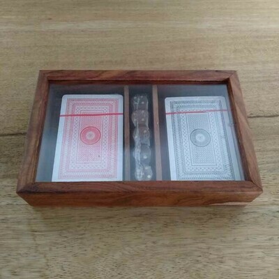 Timber Box Set - 2x Cards &amp; 5x Dice Slide Lid
