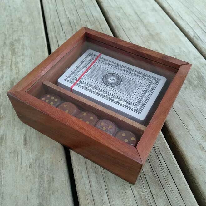 Timber Box Set - Cards &amp; 5x Dice Slide Lid