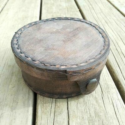 Brass Compass In Leather Case