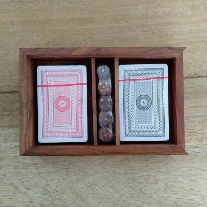 Timber Box Set - 2x Cards & 5x Dice Slide Lid