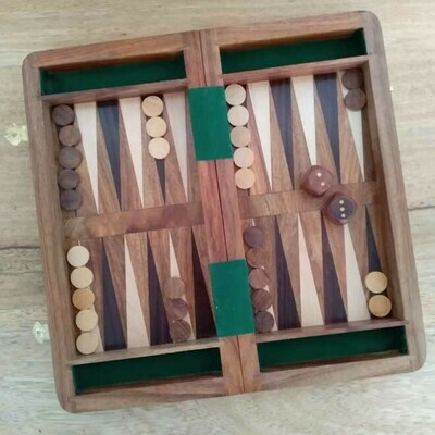Timber Games Set - Chess, Checkers &amp; B/Gammon