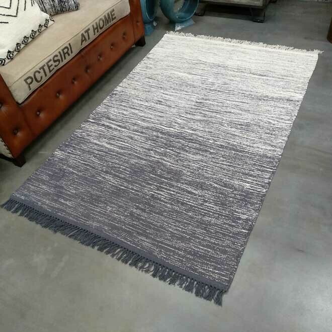 Cotton Floor Rug - Grey