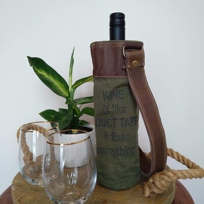 Wine Bottle Holder - Khaki