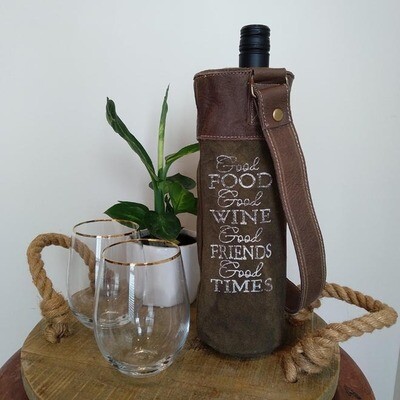 Wine Bottle Holder - Coffee