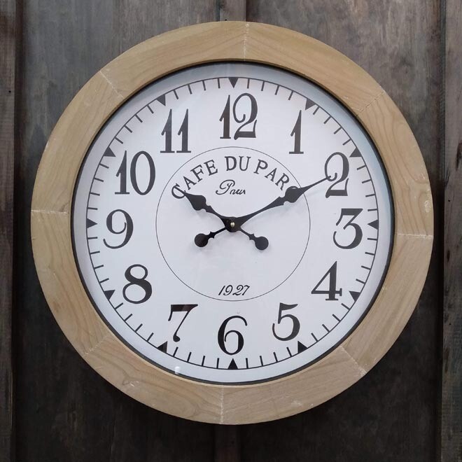 Cafe Du Parc Clock Rnd