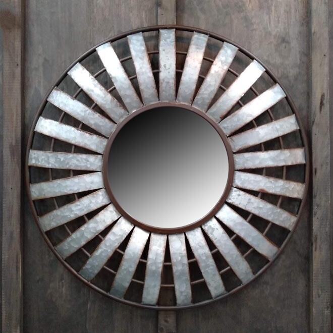 Metal Strip Mirror Rnd