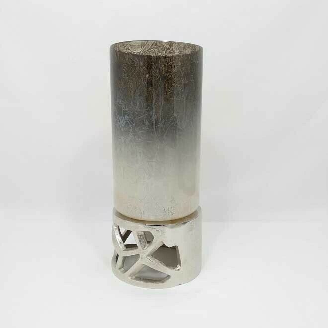Nickel/Frost Candle Holder