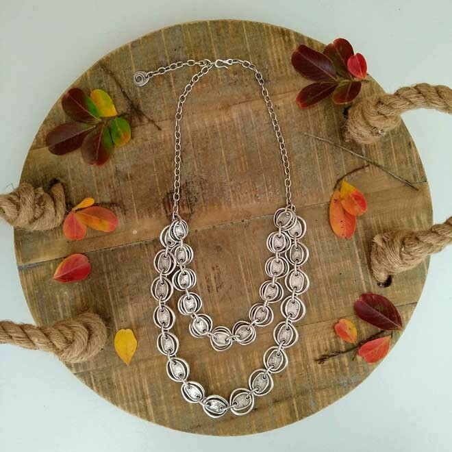 Double Layer Disc Necklace