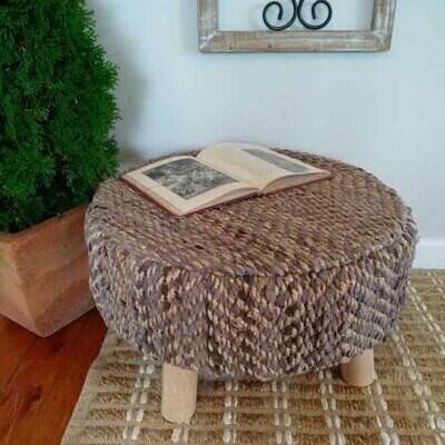 Natural Textile Footstool