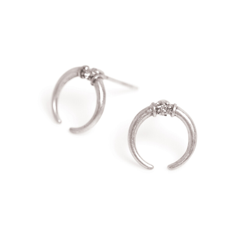 Horn Urban Safari Earrings - Silver