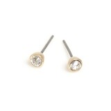 Small Crystal Earring - Bronze