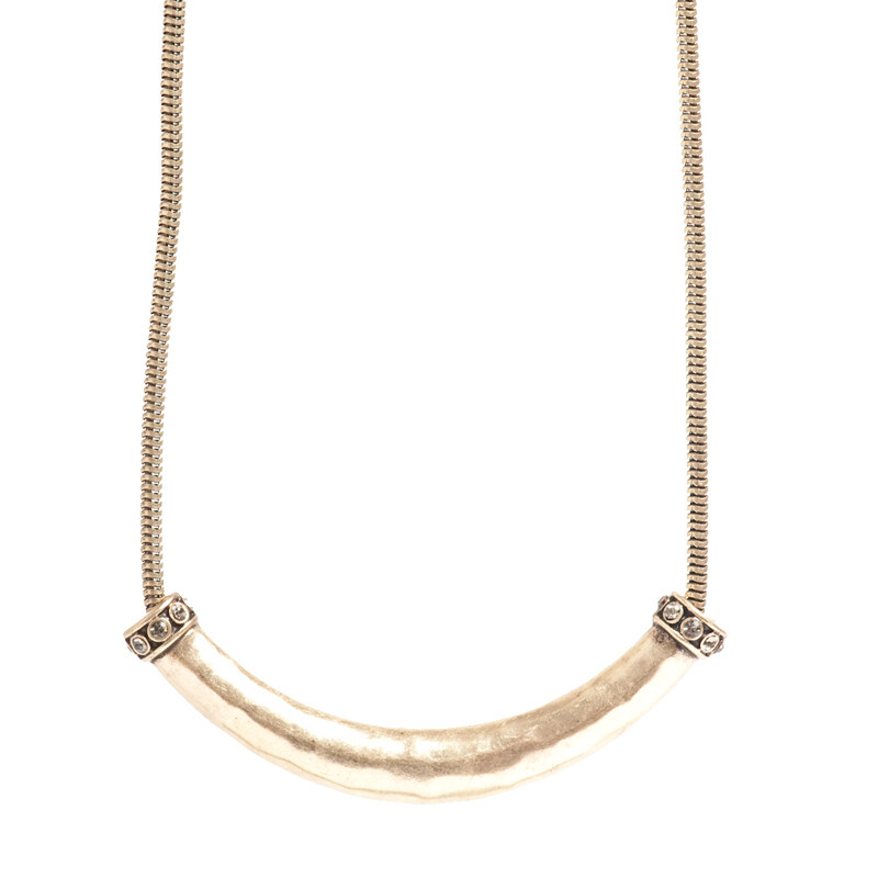Tribal Tube Necklace - Bronze