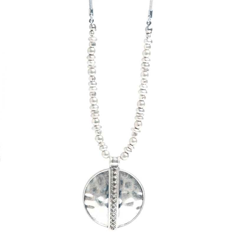 Tribal Circle Pendant - Silver
