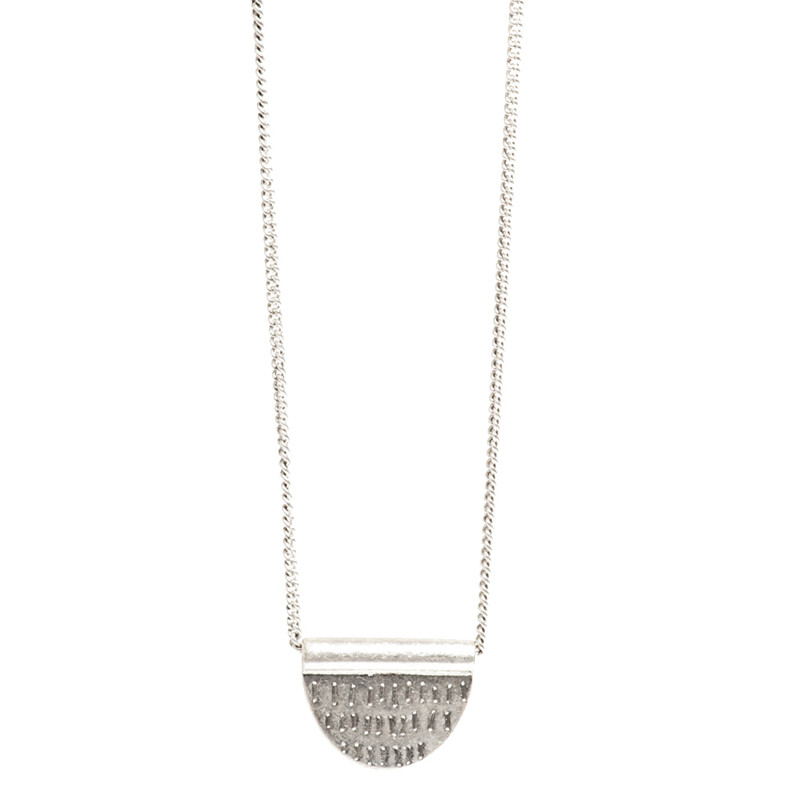 Tribal Half Pendant - Silver