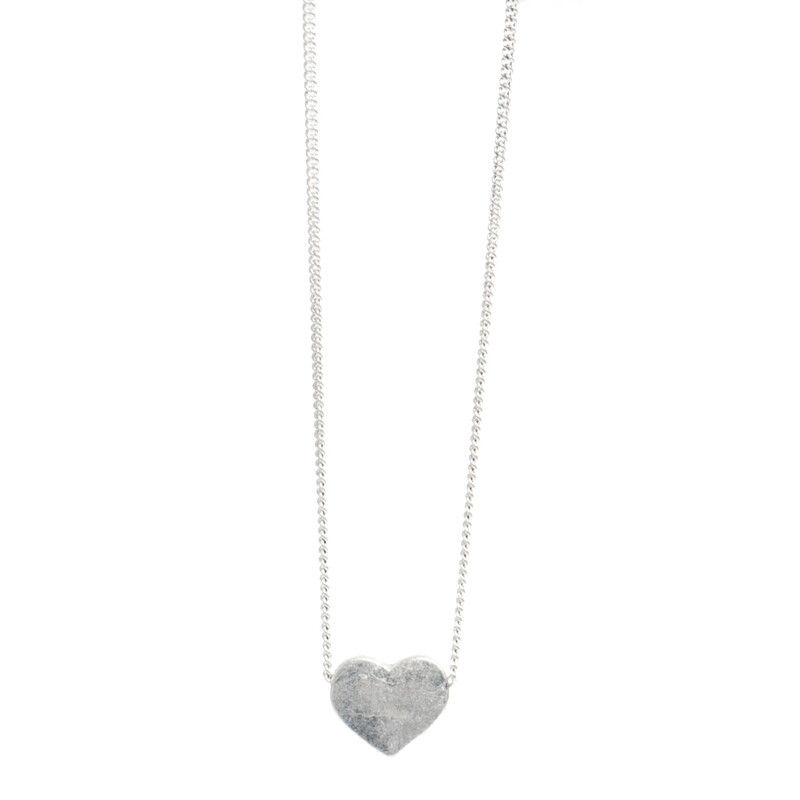 Plain Heart Pendant - Silver