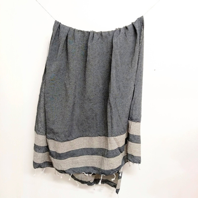 Cotton Towel - 17 Dk Grey/Cr