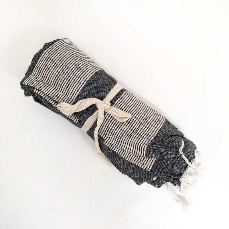Cotton Towel - 17 Dk Grey/Cr