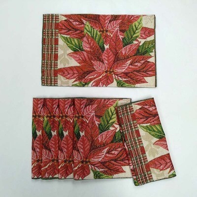 Christmas Poinsettia Placemats
