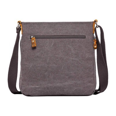 TRP0237 - Small Zip Top Shoulder Bag - Charcoal