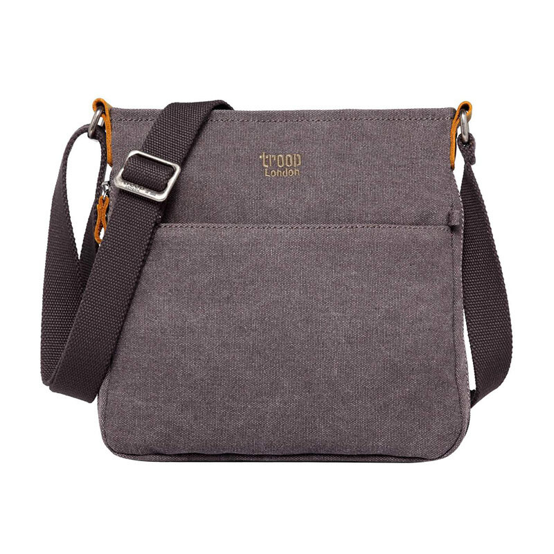 TRP0237 - Small Zip Top Shoulder Bag - Charcoal