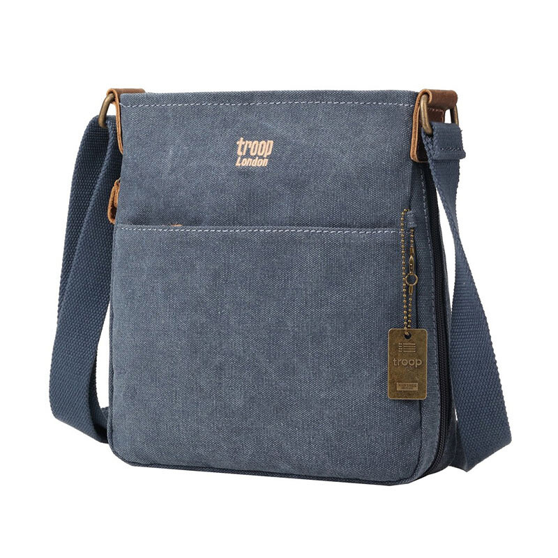TRP0237 - Small Zip Top Shoulder Bag - Blue