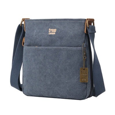 TRP0237 - Small Zip Top Shoulder Bag - Blue